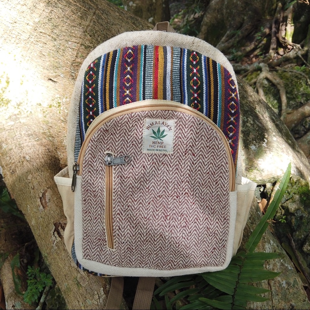 Jilly Bean - Small Handmade Hemp Boho Backpack